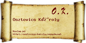 Osztovics Károly névjegykártya